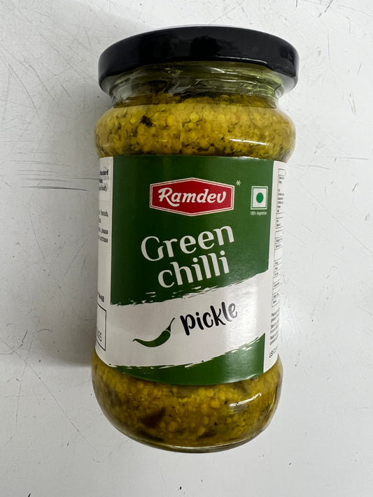 Ramdev: Green Chilli Pickle - 283g