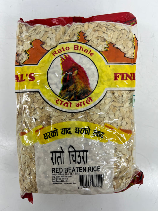 Rato Bhale: Red Beaten Rice - 750g